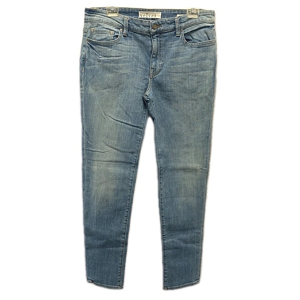 Velvet Graham Spencer Skinny Jeans sz 30 Light Wash Faded Denim Casual Chic